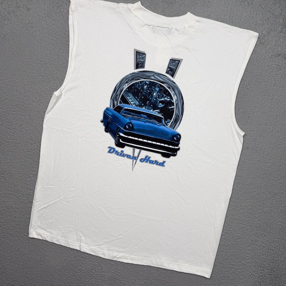 Vintage Driven Hard Classic Car Tank Top